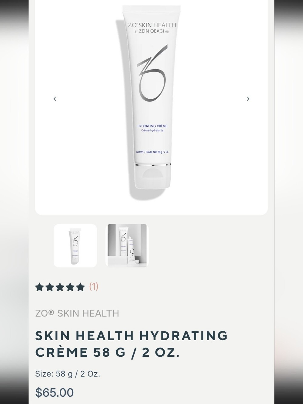 ZO Skin HealthSkin Health Hydrating Crème 58 g / 2 Oz. - Picture 2 of 4